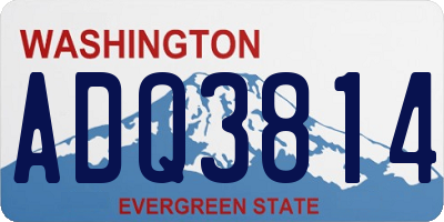 WA license plate ADQ3814