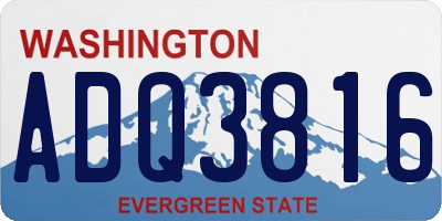 WA license plate ADQ3816