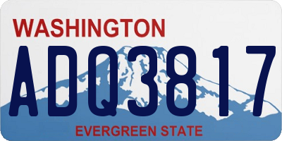WA license plate ADQ3817