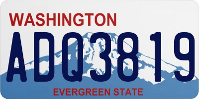 WA license plate ADQ3819