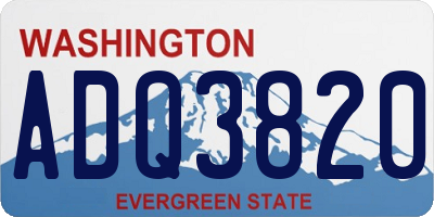 WA license plate ADQ3820
