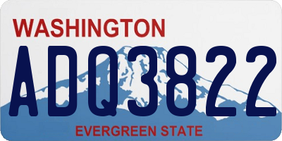 WA license plate ADQ3822