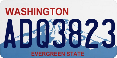 WA license plate ADQ3823
