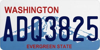 WA license plate ADQ3825