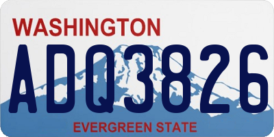 WA license plate ADQ3826