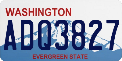 WA license plate ADQ3827