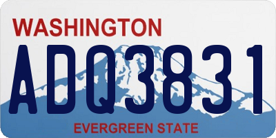 WA license plate ADQ3831