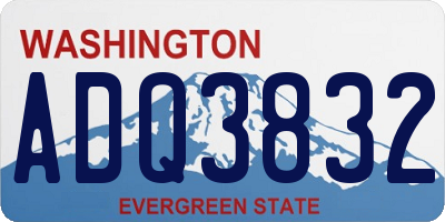 WA license plate ADQ3832