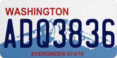 WA license plate ADQ3836