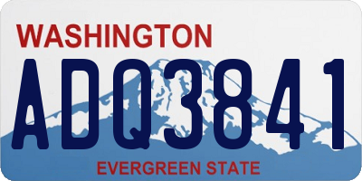 WA license plate ADQ3841