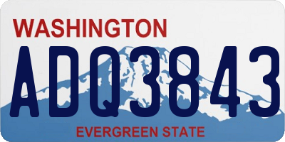 WA license plate ADQ3843