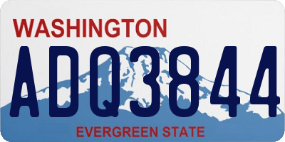 WA license plate ADQ3844