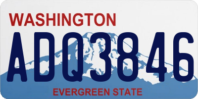 WA license plate ADQ3846