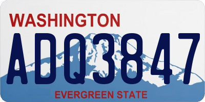 WA license plate ADQ3847