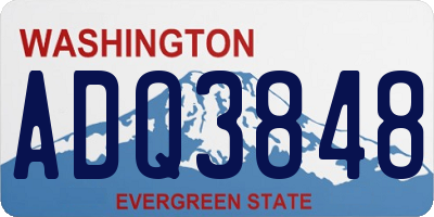 WA license plate ADQ3848