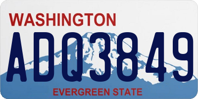 WA license plate ADQ3849