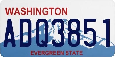 WA license plate ADQ3851