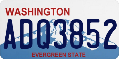 WA license plate ADQ3852