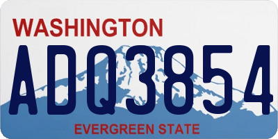 WA license plate ADQ3854