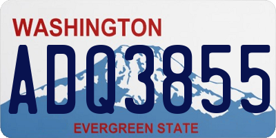 WA license plate ADQ3855