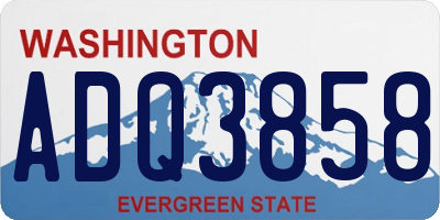 WA license plate ADQ3858