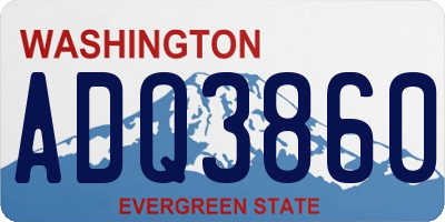 WA license plate ADQ3860
