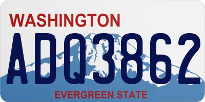 WA license plate ADQ3862
