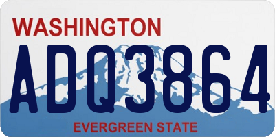 WA license plate ADQ3864