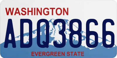 WA license plate ADQ3866