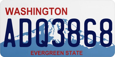 WA license plate ADQ3868