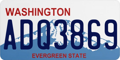WA license plate ADQ3869