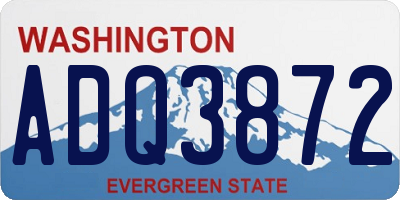WA license plate ADQ3872