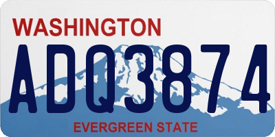 WA license plate ADQ3874