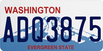 WA license plate ADQ3875