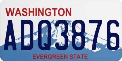 WA license plate ADQ3876