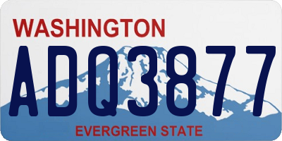 WA license plate ADQ3877