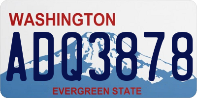 WA license plate ADQ3878