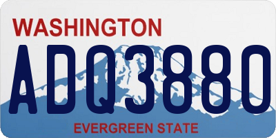 WA license plate ADQ3880