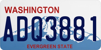 WA license plate ADQ3881