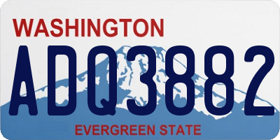 WA license plate ADQ3882