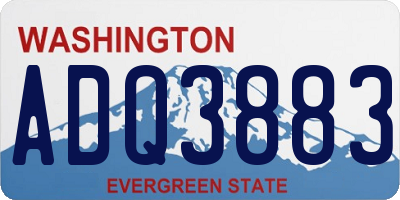 WA license plate ADQ3883