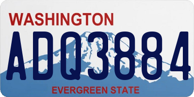 WA license plate ADQ3884