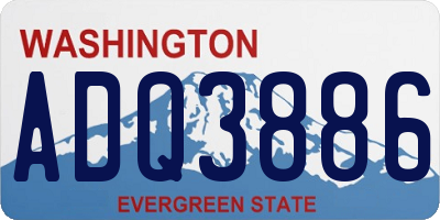 WA license plate ADQ3886