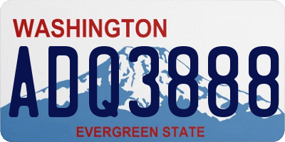 WA license plate ADQ3888