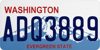 WA license plate ADQ3889