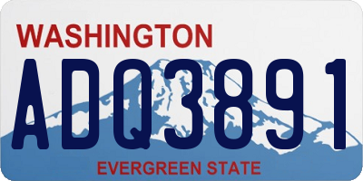 WA license plate ADQ3891