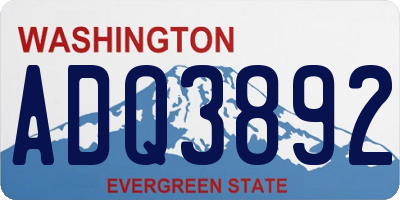 WA license plate ADQ3892