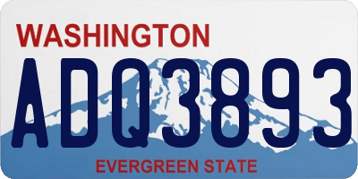 WA license plate ADQ3893
