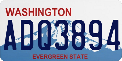 WA license plate ADQ3894