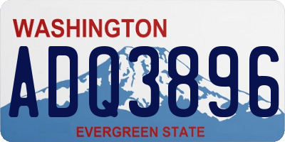 WA license plate ADQ3896